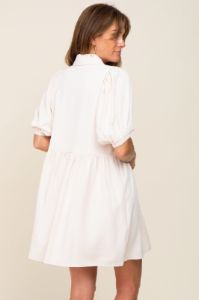 Cream Button Down Mini Dress sold by Pinkblush