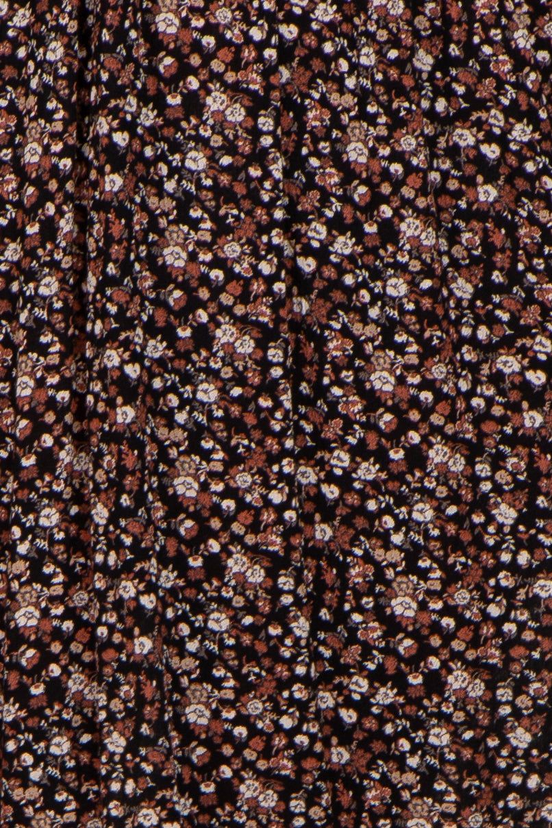 Black Floral 3/4 Sleeve Midi Dress sold by Pinkblush product image thumbnail 4