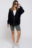 Black Hooded Maternity Jacket sold by Pinkblush