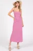 Fuchsia Floral Sleeveless Maternity Midi Dress sold by Pinkblush