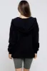 Black Hooded Maternity Jacket sold by Pinkblush