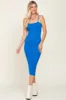 Royal Blue Ribbed Sleeveless Fitted Dress sold by Pinkblush