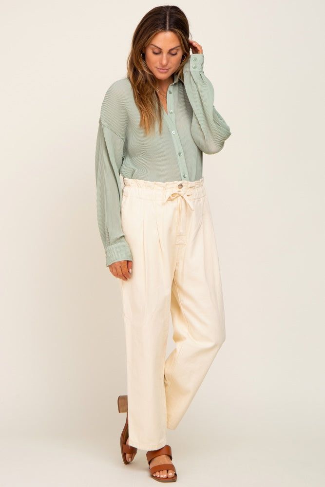 Light Olive Plisse Chiffon Blouse sold by Pinkblush product image thumbnail 4