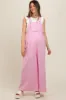 Light Pink Crochet Lace Trim Maternity Overalls sold by Pinkblush