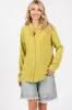 Lime Front Pocket Fringe Hem Button Up Shirt sold by Pinkblush