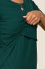 Forest Green Ribbed Wrap Front Nursing Top sold by Pinkblush