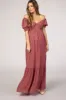 Pink Floral Puff Sleeve Maternity Maxi Dress sold by Pinkblush