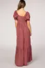 Pink Floral Puff Sleeve Maternity Maxi Dress sold by Pinkblush