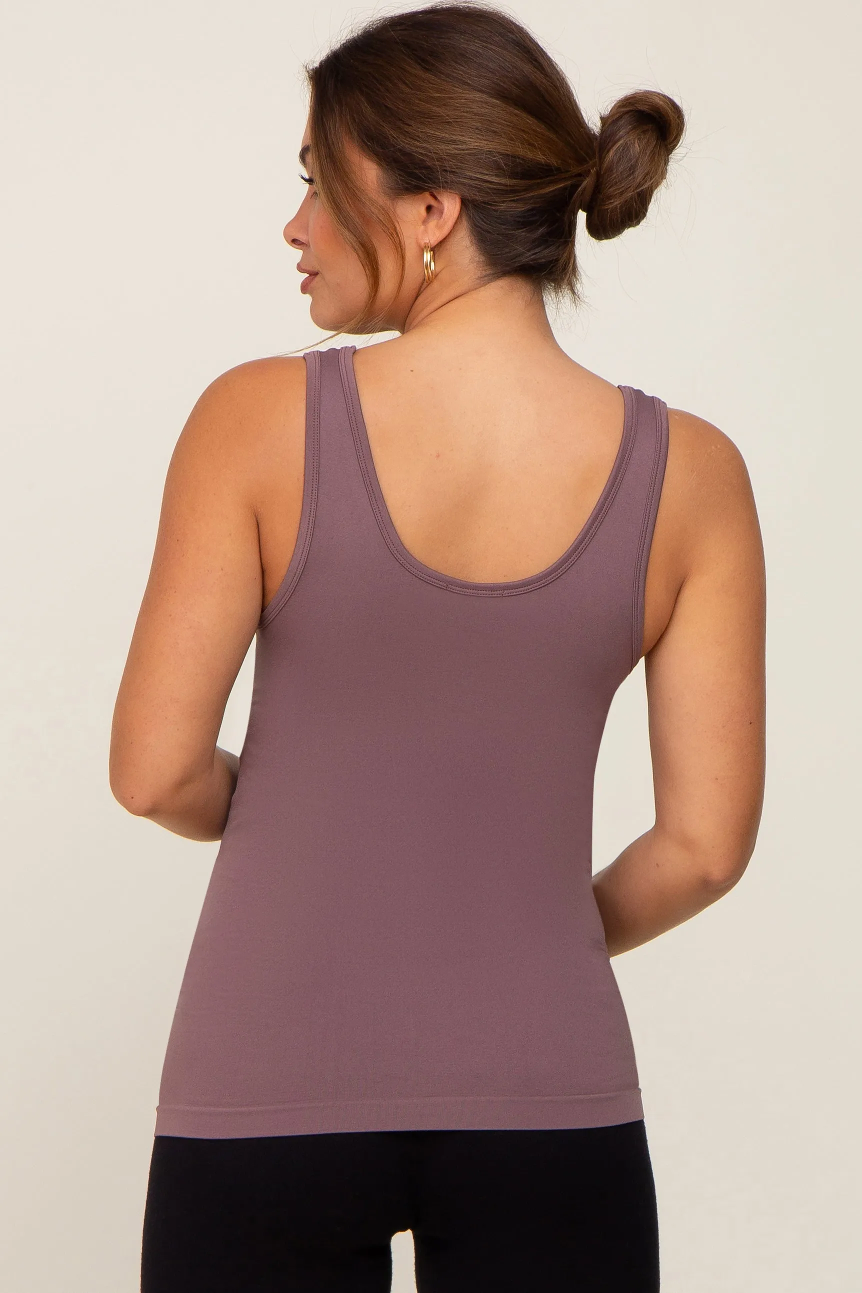 Brown Seamless Maternity Tank Top sold by Pinkblush product image thumbnail 3