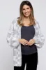 Heather Grey Checkered Maternity Cardigan Sweater sold by Pinkblush