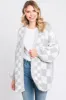 Heather Grey Checkered Maternity Cardigan Sweater sold by Pinkblush