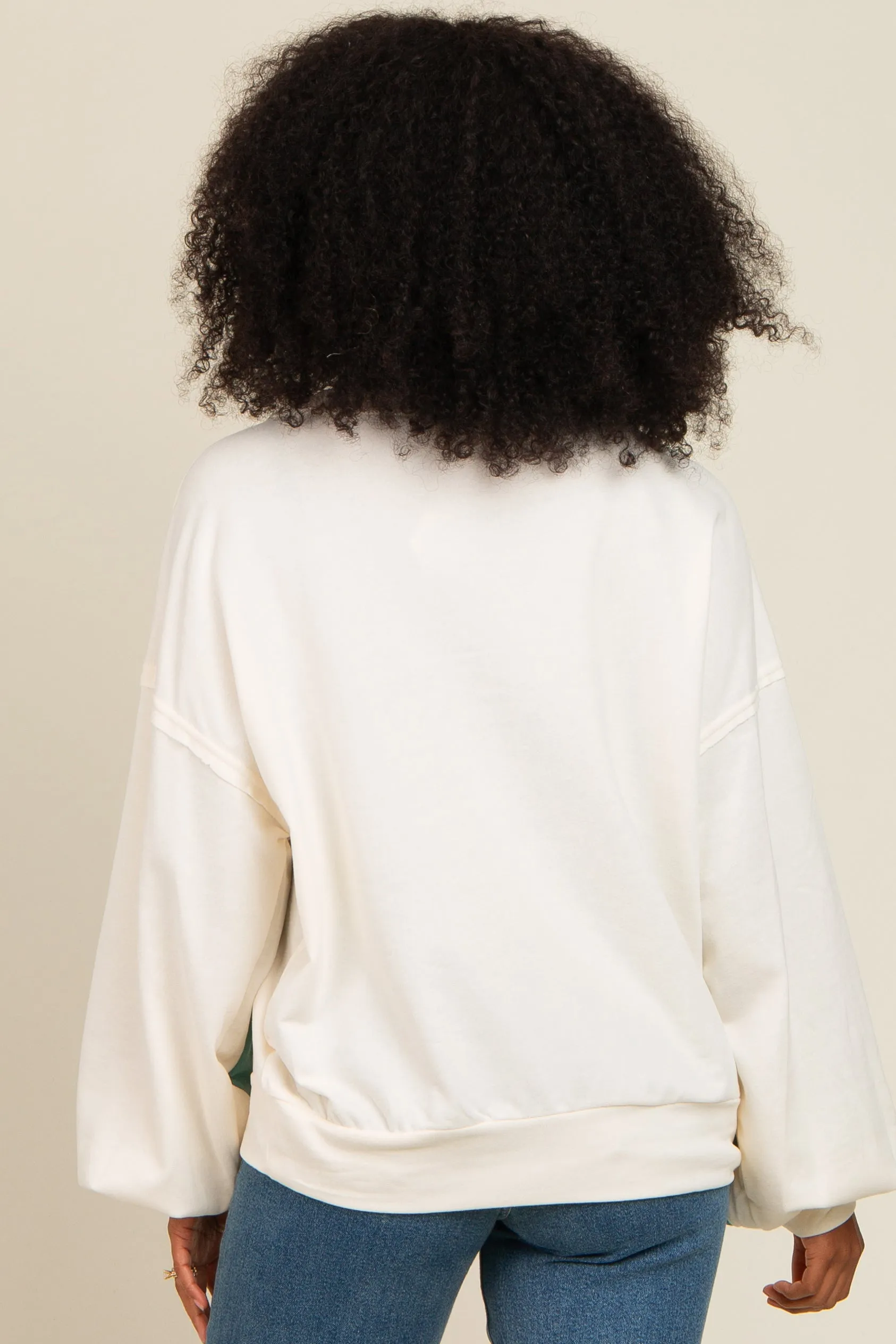 Cream Colorblock Pullover Top sold by Pinkblush product image thumbnail 4