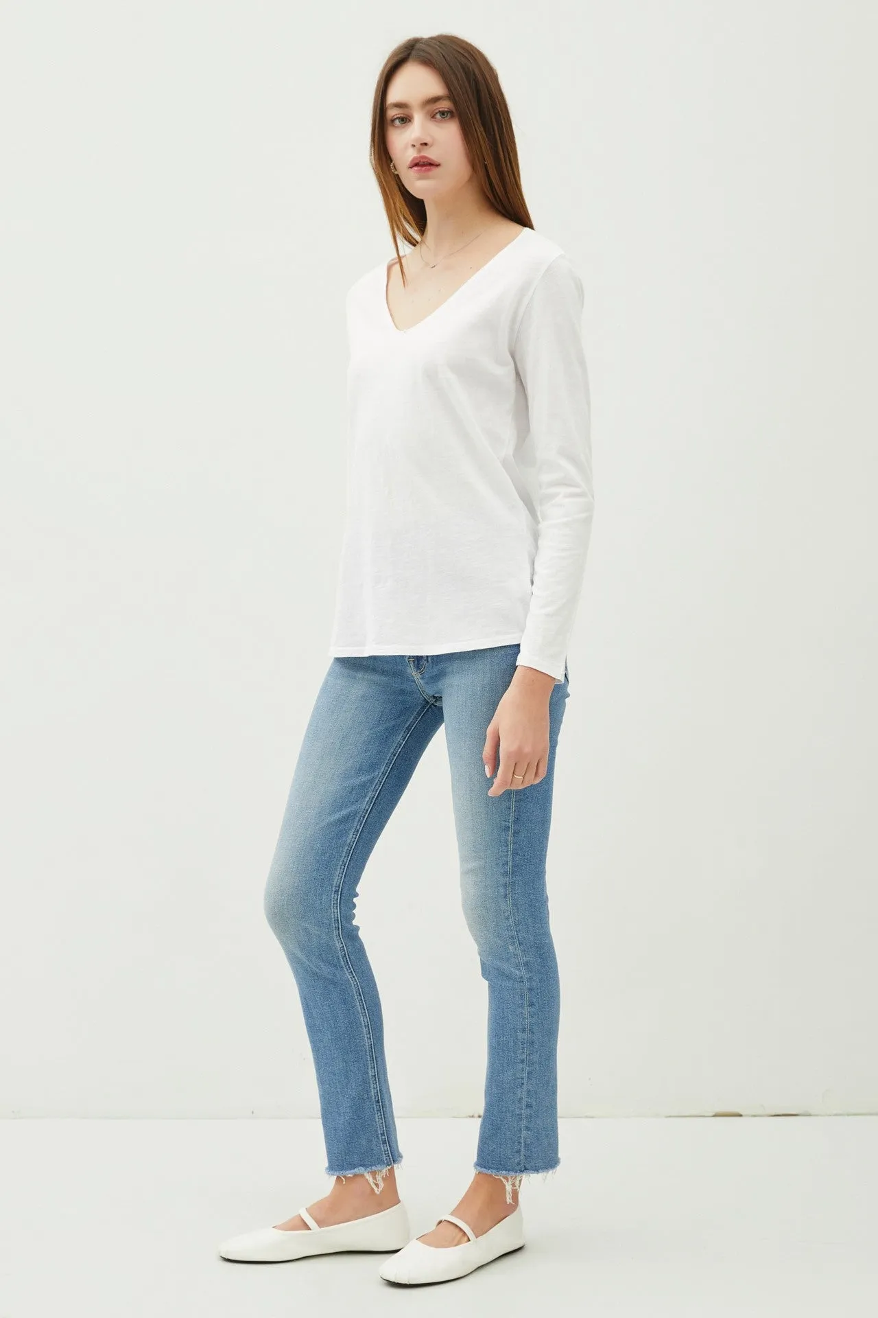 White Long Sleeve Shirt sold by Pinkblush product image thumbnail 3