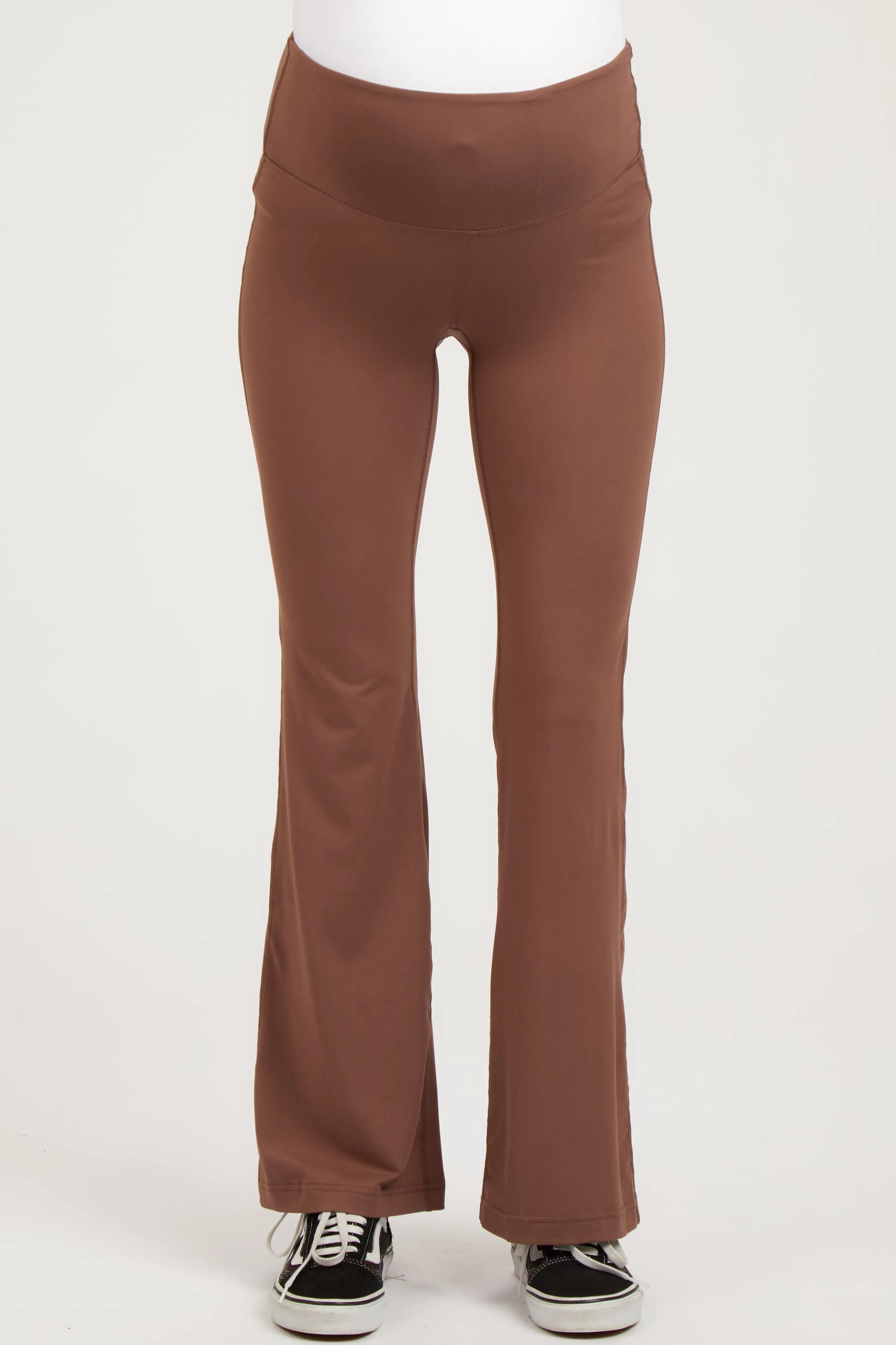 Rust Maternity Flared Leggings sold by Pinkblush product image thumbnail 2