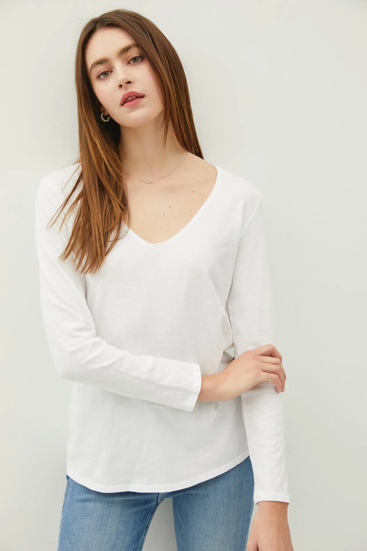 White Long Sleeve Shirt sold by Pinkblush