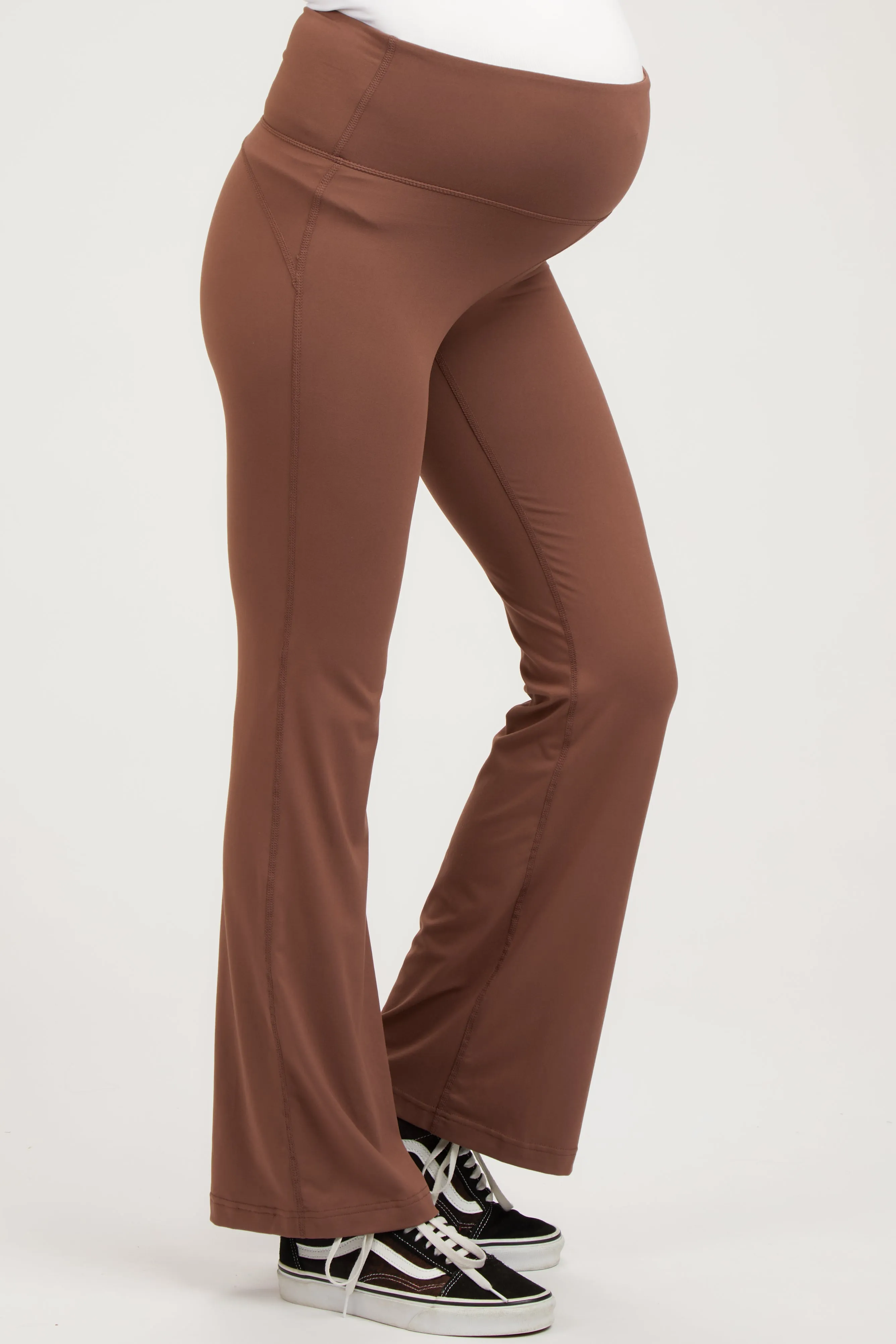 Rust Maternity Flared Leggings sold by Pinkblush product image thumbnail 3
