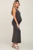 Charcoal Sleeveless Maternity Maxi Dress sold by Pinkblush
