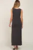 Charcoal Sleeveless Maternity Maxi Dress sold by Pinkblush