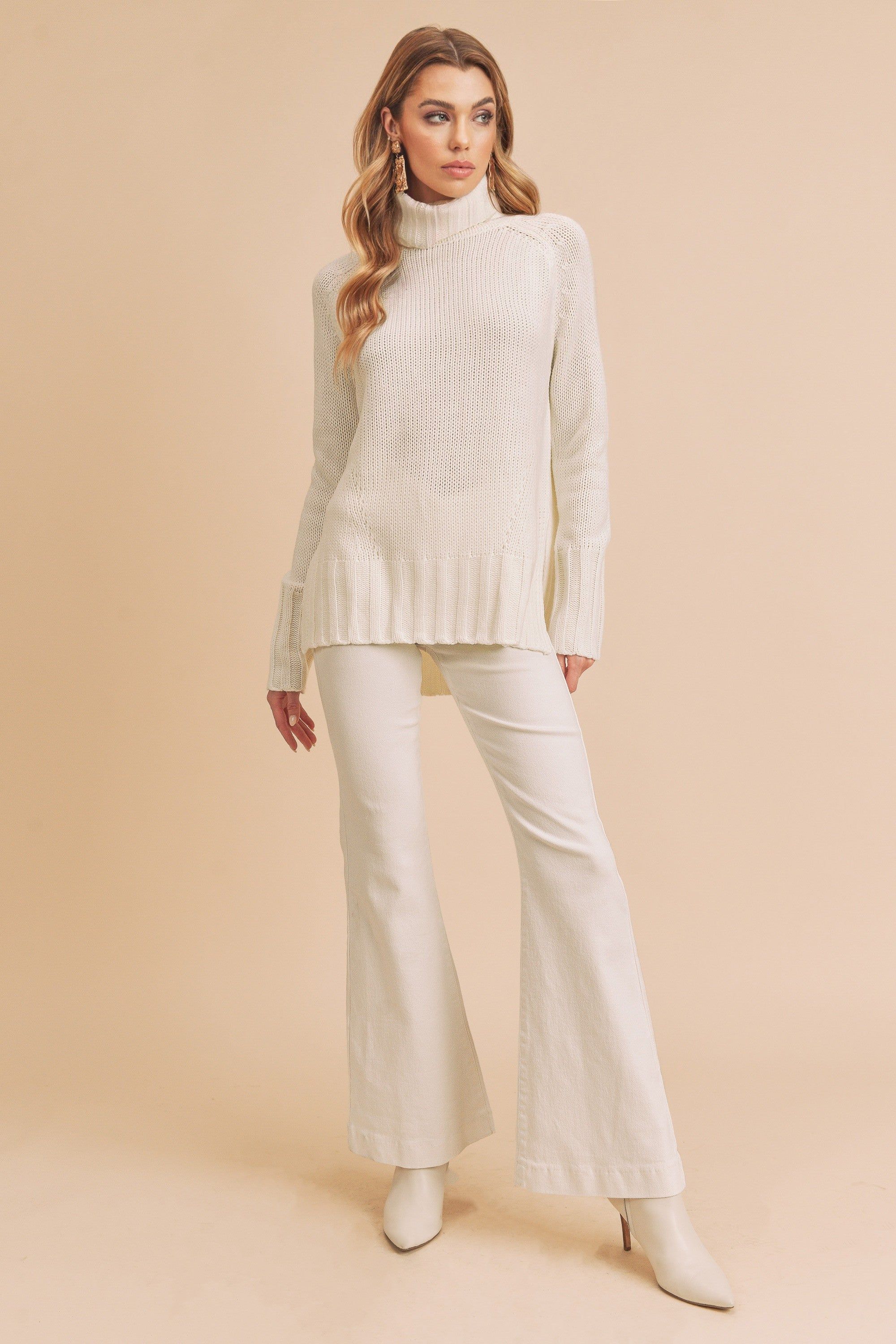 White Turtleneck Sweater sold by Pinkblush product image thumbnail 3