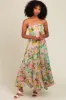 Pink Floral Tiered Ruffle Hem Maternity Maxi Dress sold by Pinkblush