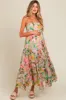 Pink Floral Tiered Ruffle Hem Maternity Maxi Dress sold by Pinkblush