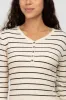 Cream Ribbed Striped Midi Dress sold by Pinkblush