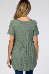 Olive V Neck Maternity Top sold by Pinkblush