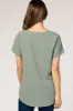 Green Button Tie Front Maternity Top sold by Pinkblush