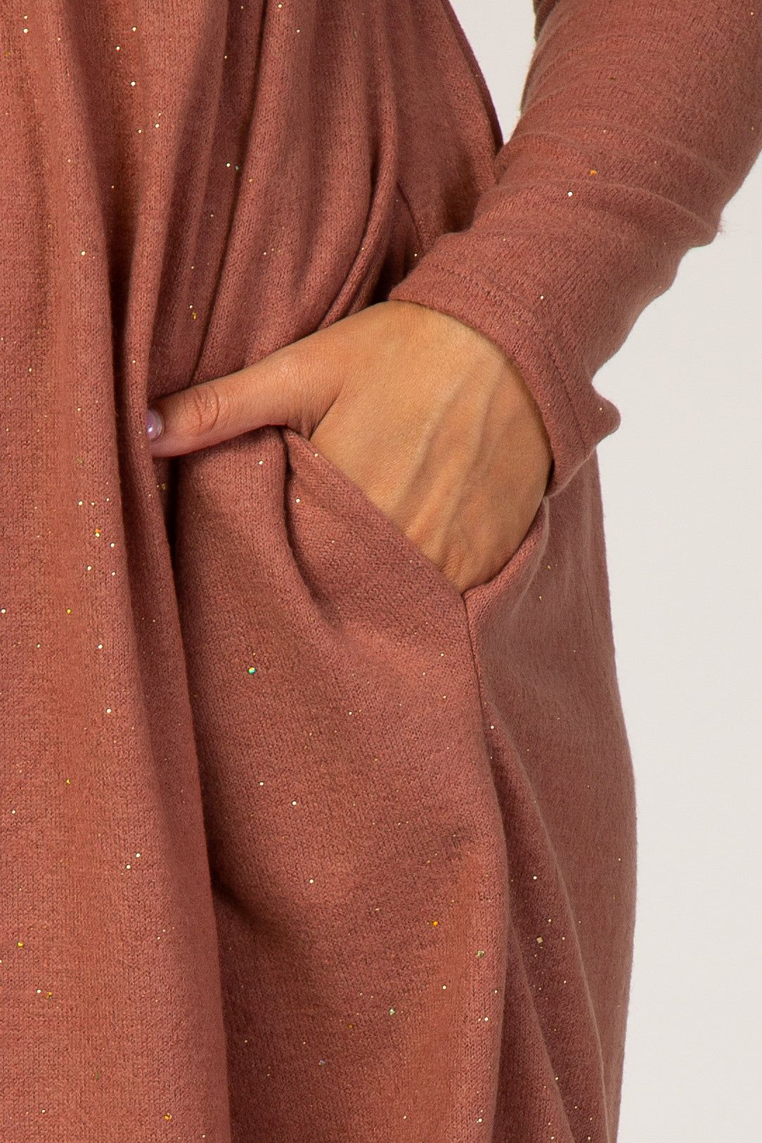 Rust Glitter Maternity Dress sold by Pinkblush product image thumbnail 5