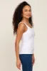 White Ribbed Tank Top sold by Pinkblush