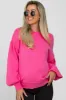 Fuchsia Boat Neck Bubble Sleeve Maternity Sweater sold by Pinkblush