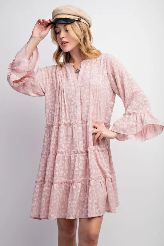 Rose Textured Chiffon Button Down Woven Dress sold by Pinkblush