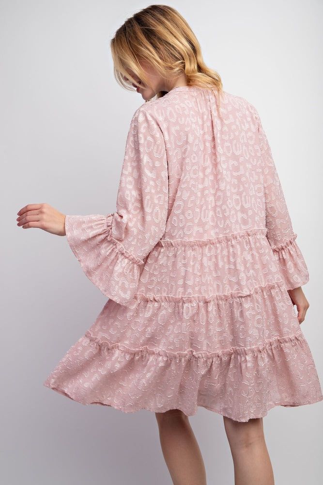 Rose Textured Chiffon Button Down Woven Dress sold by Pinkblush product image thumbnail 4