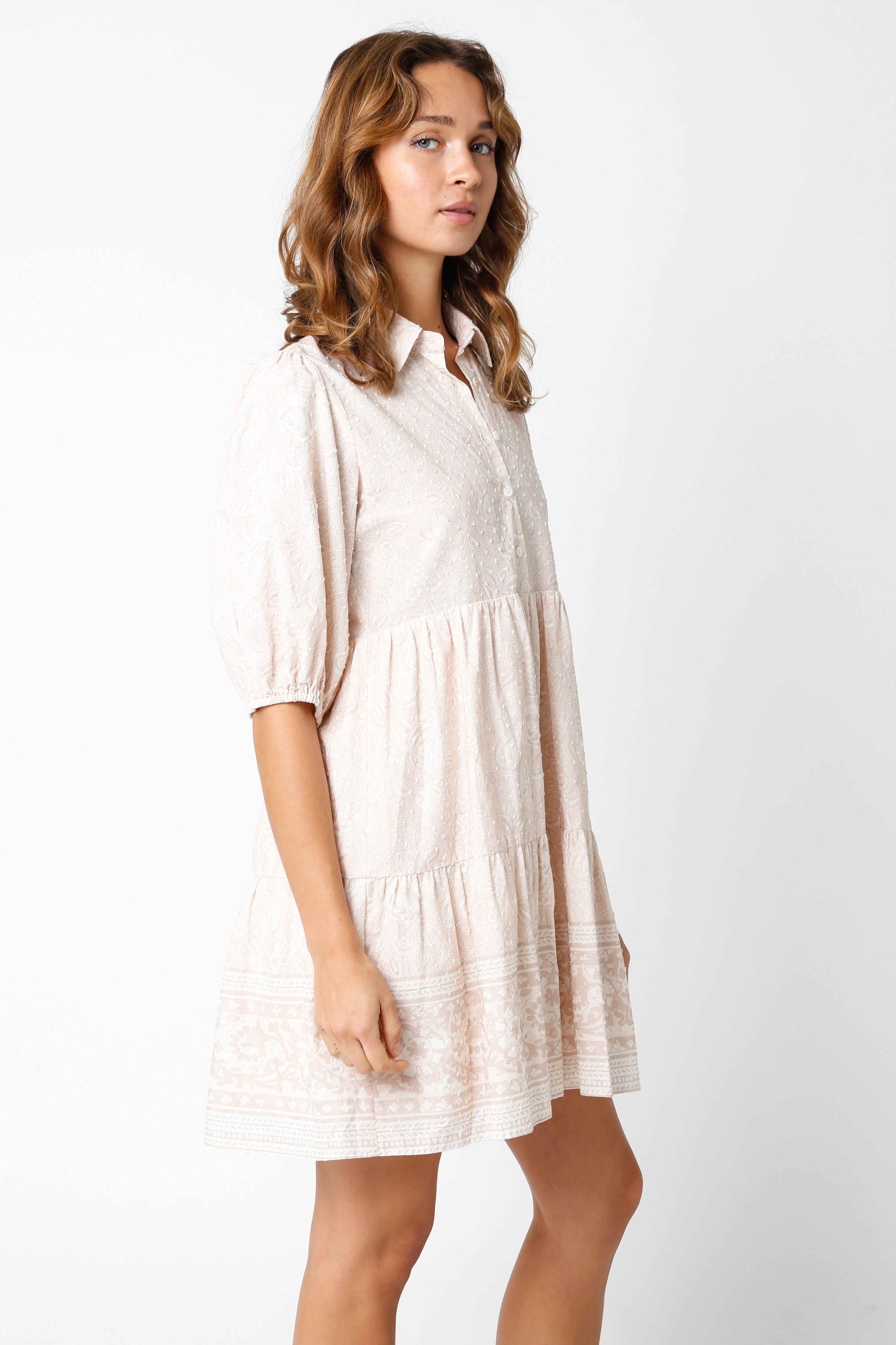 Natural Collared Dress sold by Pinkblush product image thumbnail 2