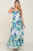 Mint Green Floral Cut Out Maternity Maxi Dress sold by Pinkblush