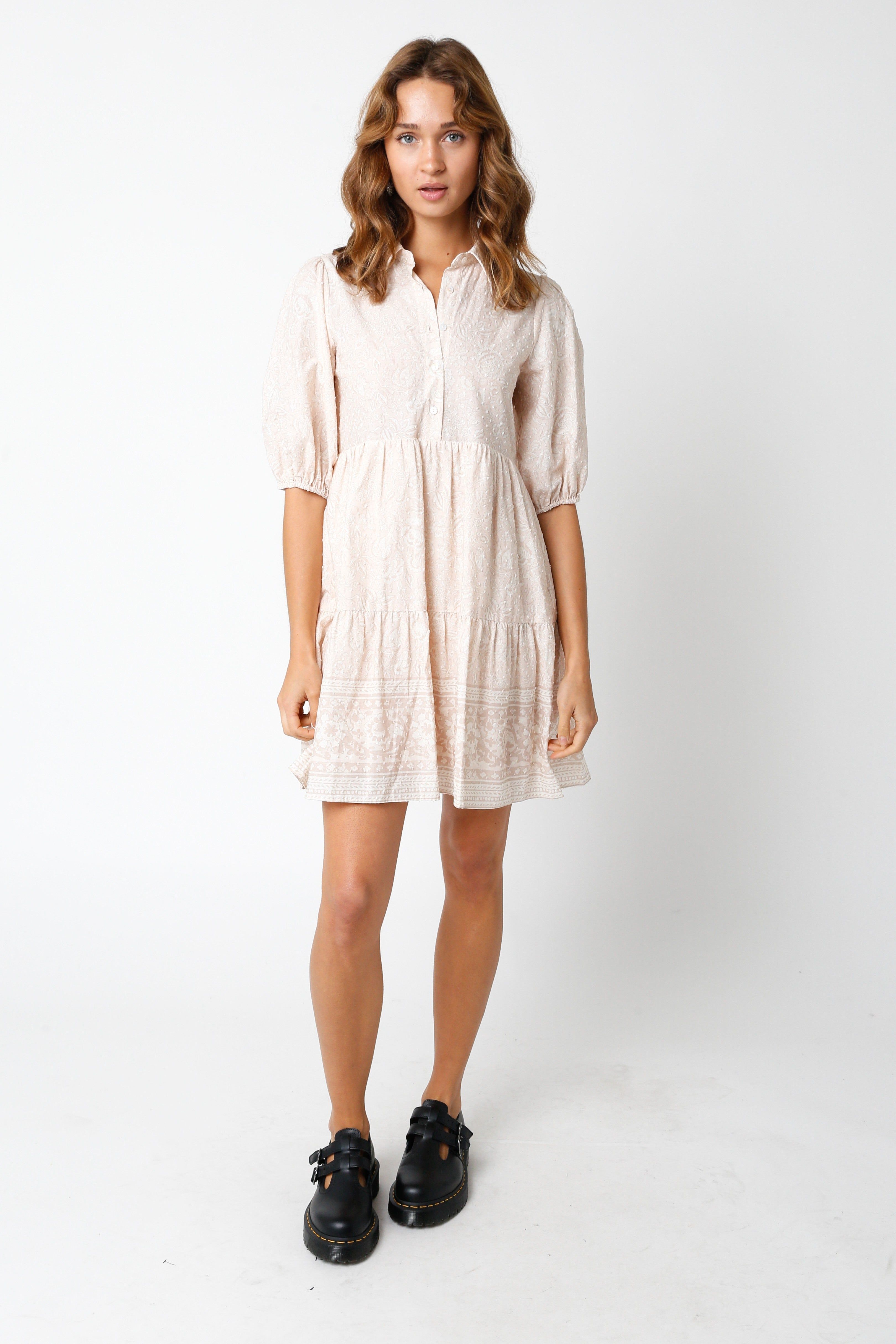 Natural Collared Dress sold by Pinkblush product image thumbnail 4