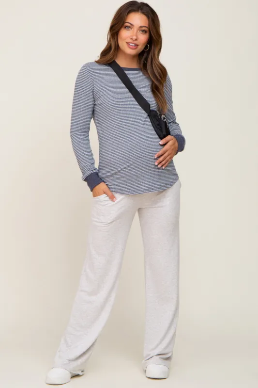 Light Heather Grey Maternity Yoga Pants sold by Pinkblush