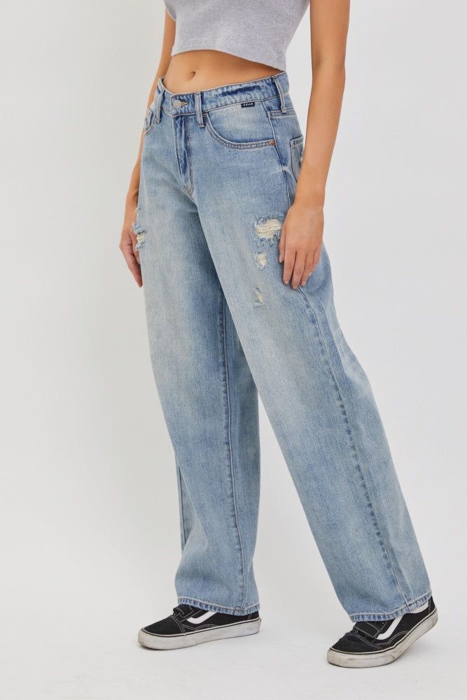 Denim Low Waisted 90'S Baggy Jean sold by Pinkblush product image thumbnail 3