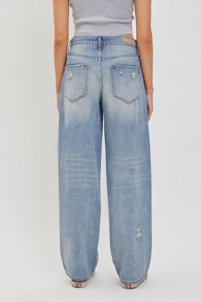 Denim Low Waisted 90'S Baggy Jean sold by Pinkblush product image thumbnail 4