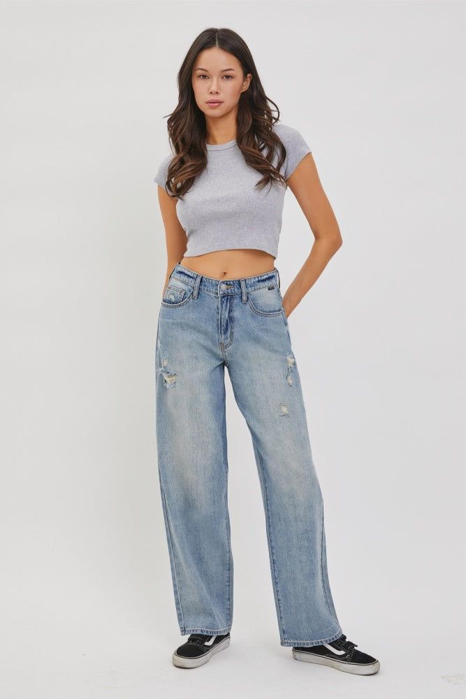 Denim Low Waisted 90'S Baggy Jean sold by Pinkblush