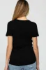 Black Basic Short Sleeve Maternity Top sold by Pinkblush