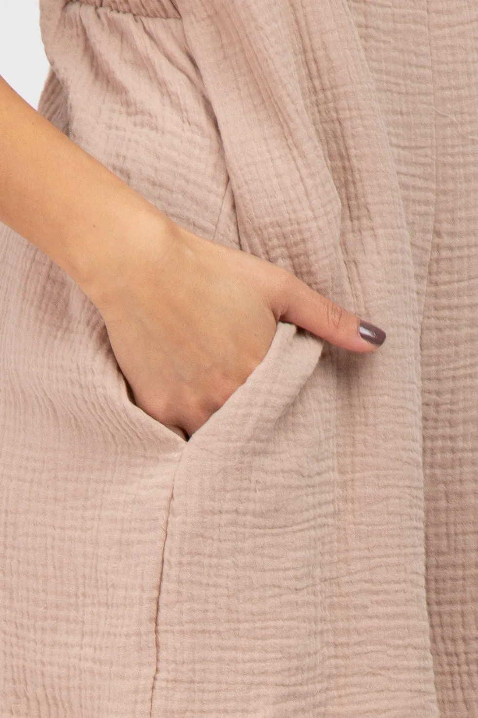 Beige Square Neck Elastic Strap Romper sold by Pinkblush product image thumbnail 4