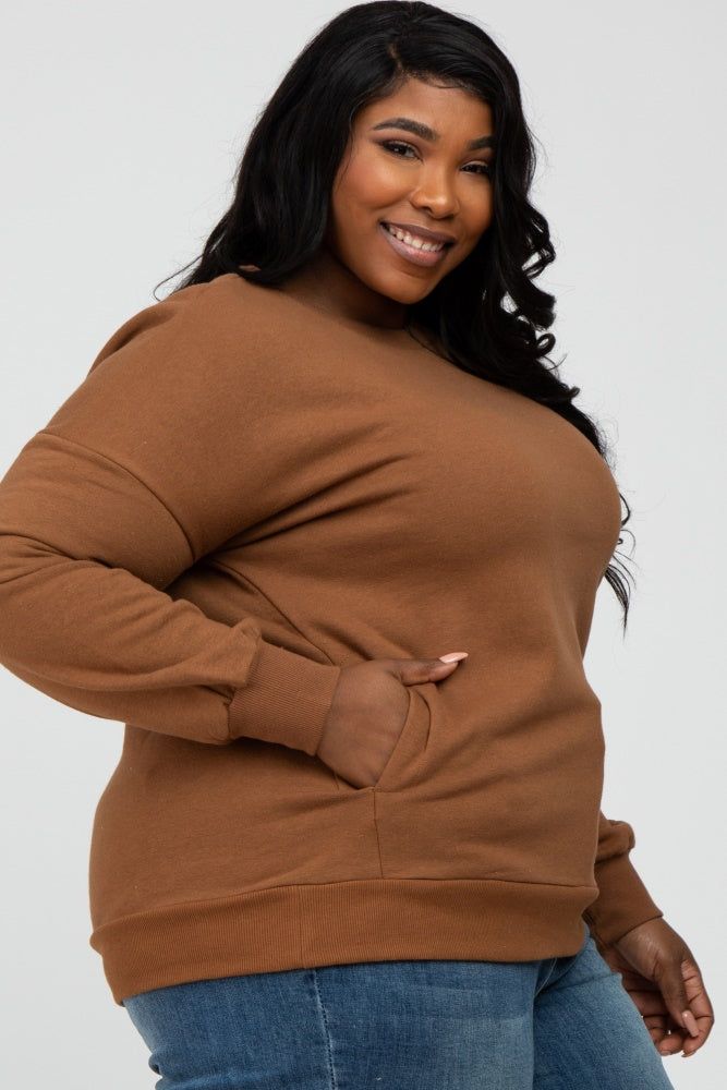 Camel Pocketed Plus Sweatshirt sold by Pinkblush product image thumbnail 3