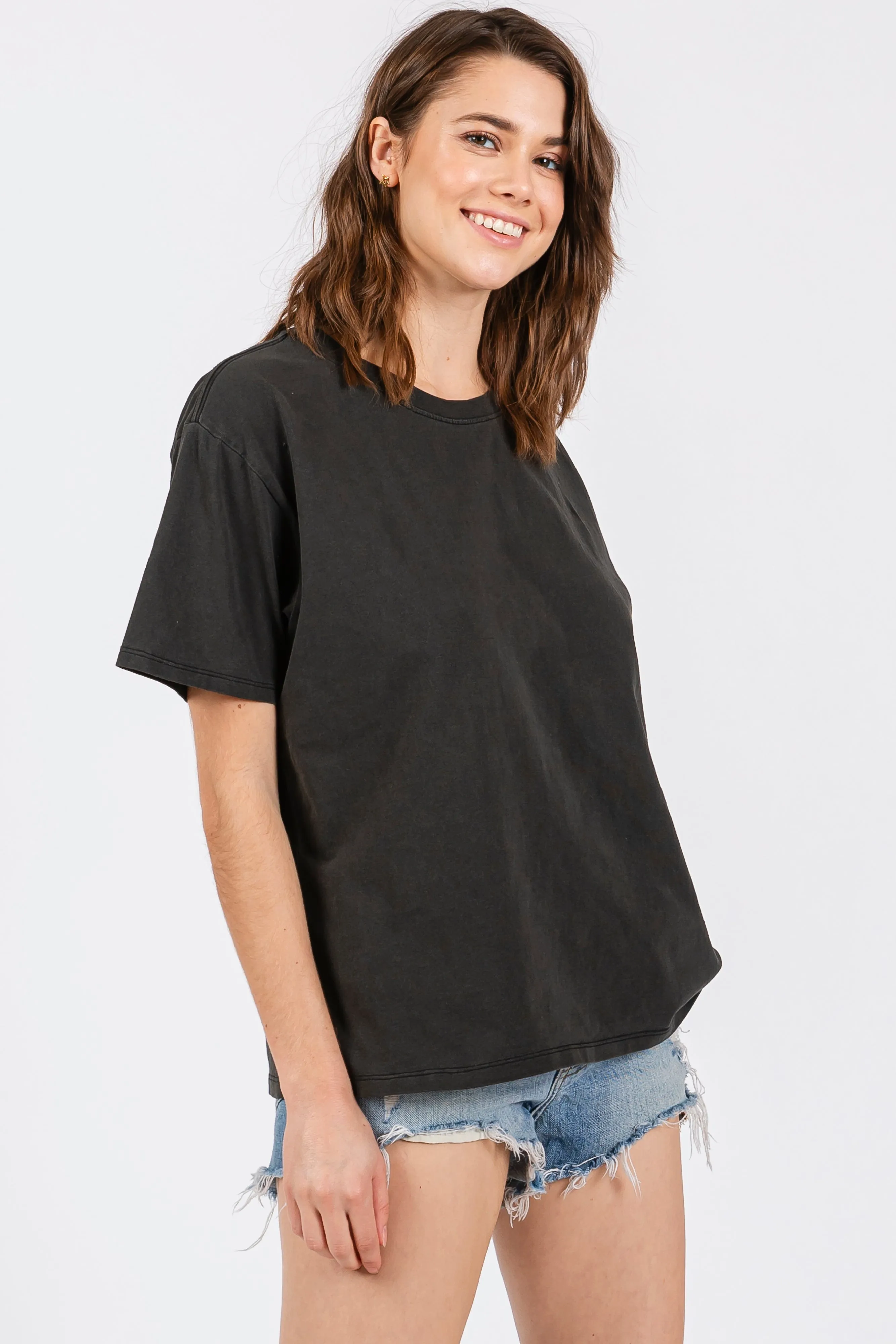 Charcoal Short Sleeve Top sold by Pinkblush product image thumbnail 2