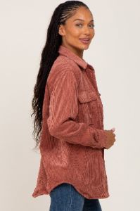 Rust Reversible Shirt Jacket sold by Pinkblush