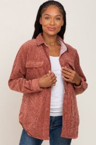 Rust Reversible Shirt Jacket sold by Pinkblush
