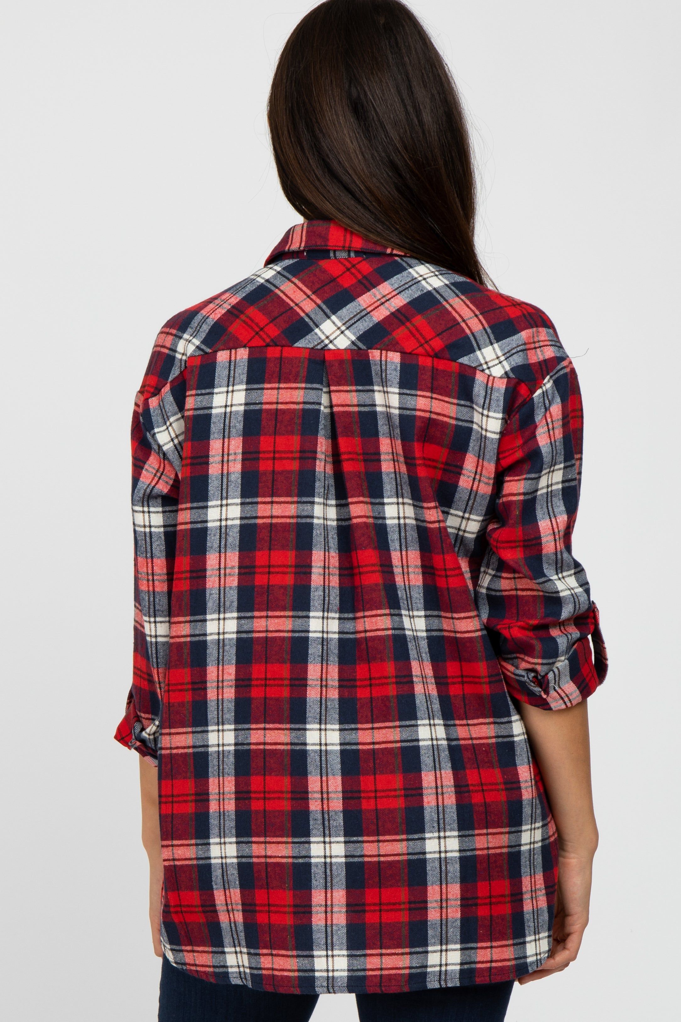 Red Plaid Oversized Top sold by Pinkblush product image thumbnail 4