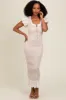 Yellow Floral Smocked Fitted Eyelet Lace Trim Dress sold by Pinkblush