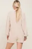 Cream Button Down Sweater Romper sold by Pinkblush