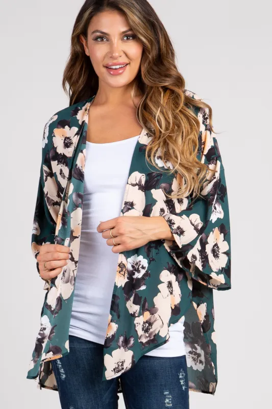 PinkBlush Green Floral Chiffon Cover Up sold by Pinkblush